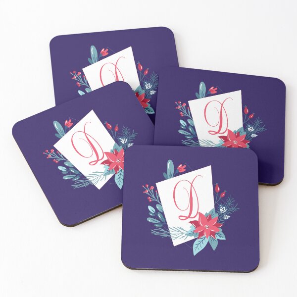 Item preview, Letter D Poinsettia Tag designed and sold by DesignbyBFD.