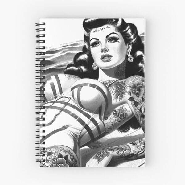 Item preview, Hot Summer Inked Pin-up designed and sold by PulpVintage.