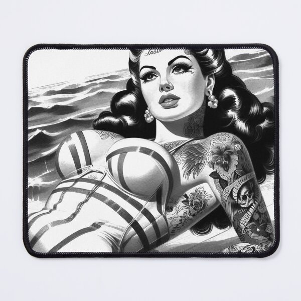 Item preview, Hot Summer Inked Pin-up designed and sold by PulpVintage.