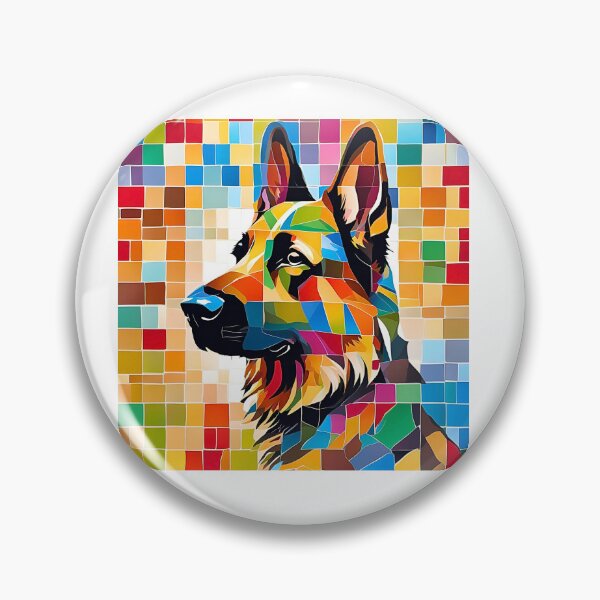 Item preview, German Shepherd Tile Art – Elegant & Bold Canine Design designed and sold by Fredster1966.