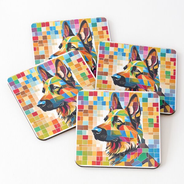 Item preview, German Shepherd Tile Art – Elegant & Bold Canine Design designed and sold by Fredster1966.