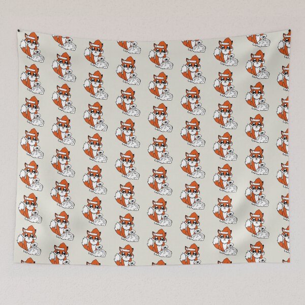 Item preview, Red Fox Santa Claus Christmas Gift Winter Holiday designed and sold by shirt-o-mat.