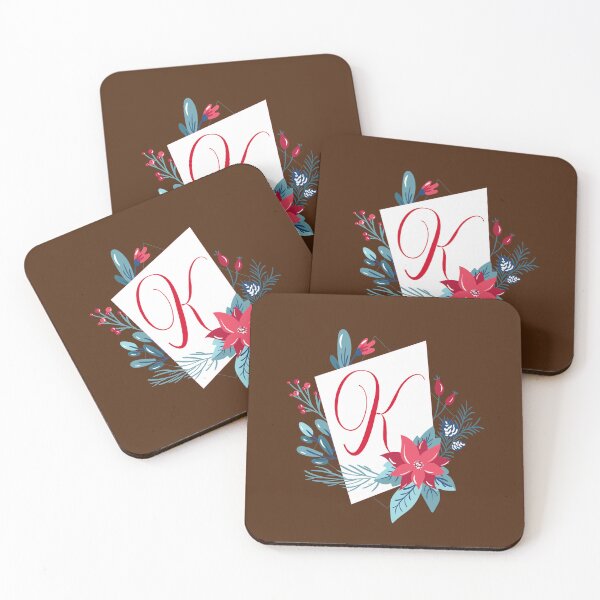 Item preview, Poinsettia Monogram K designed and sold by DesignbyBFD.