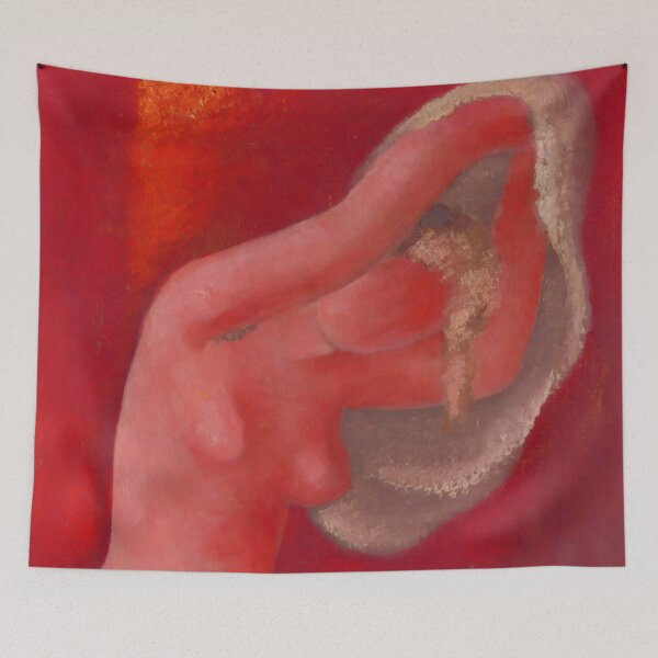 Item preview, Private Grace: Woman Undressing by Mikuláš Galanda - Classic Slovak Modernism designed and sold by HistoryOnWalls.