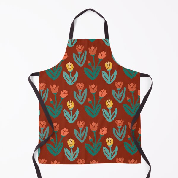 Item preview, Multicolored Woodcut tulips on coffee designed and sold by MarySchwindt.