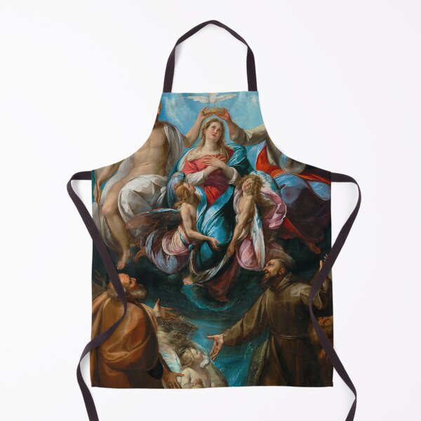 Item preview, The Coronation of the Virgin with Saints – Baroque Religious Art 1605 Joseph and Francis designed and sold by HistoryOnWalls.