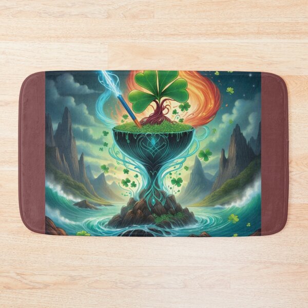 Item preview, Ancient Cup Containing Four Leaf Clover And Lightning Stick designed and sold by Melantari Vizuns.