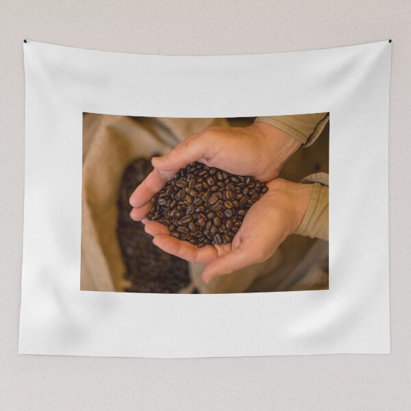 Item preview, Roasted Coffee beans cupped in hands designed and sold by DavidMay.