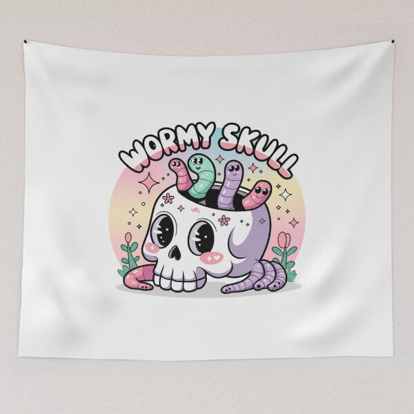 Item preview, Wormy Skull designed and sold by Mateusz Majcherek.