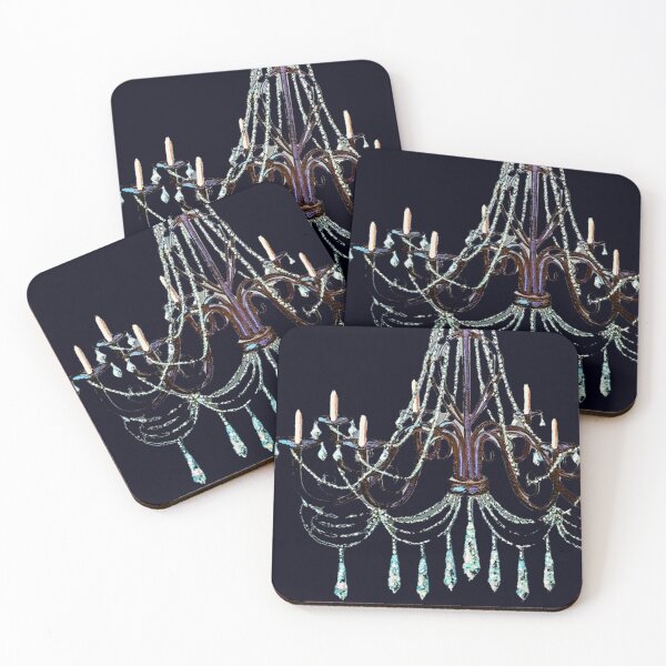 Item preview, Chandelier with teal bling clipped designed and sold by norascorner.