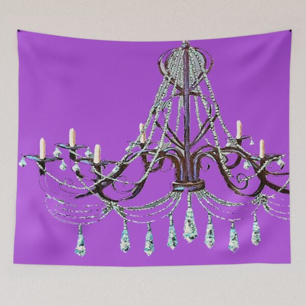 Item preview, Chandelier with teal bling clipped designed and sold by norascorner.