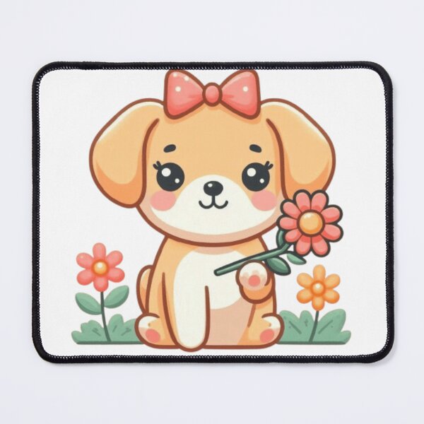 Item preview, Cute Valentine's Dog Girl with Flower designed and sold by Marliesart.