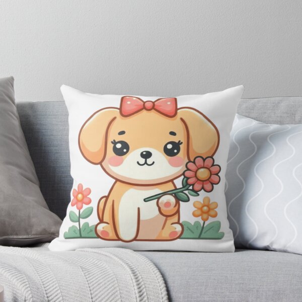 Item preview, Cute Valentine's Dog Girl with Flower designed and sold by Marliesart.