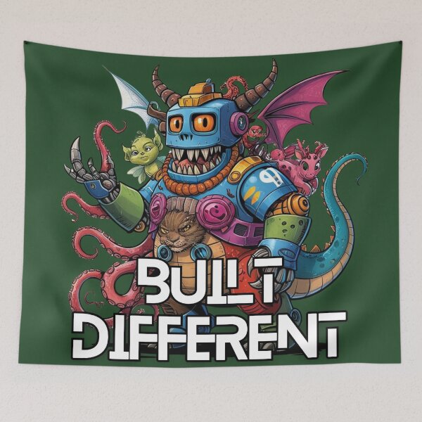 Item preview, Built Different – Futuristic Monster Robot Mashup designed and sold by CoachCreates.