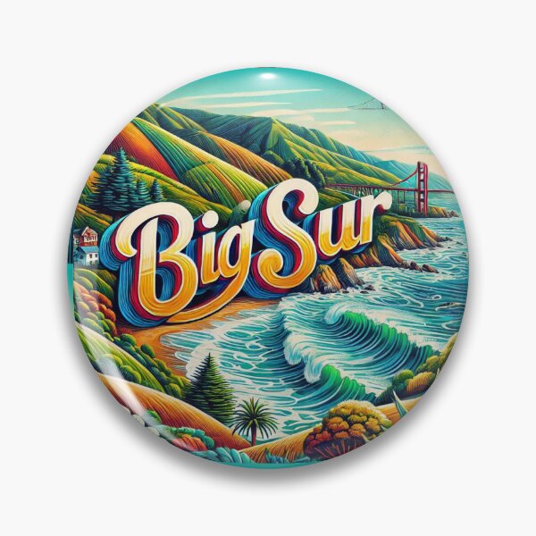 Item preview, Big Sur Coast Retro Graphic designed and sold by zoecallen.