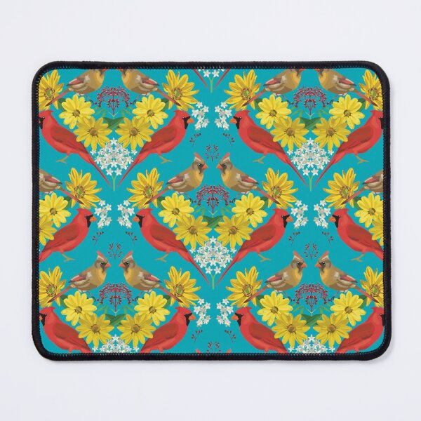 Item preview, Cardinals with Sunflowers and Elderberry  designed and sold by ShannonSArtwork.
