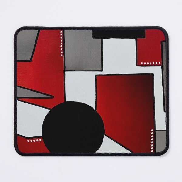 Item preview, Geometric Modern art - "Bonus Game" Red Black Grey designed and sold by jae-kae-studio.