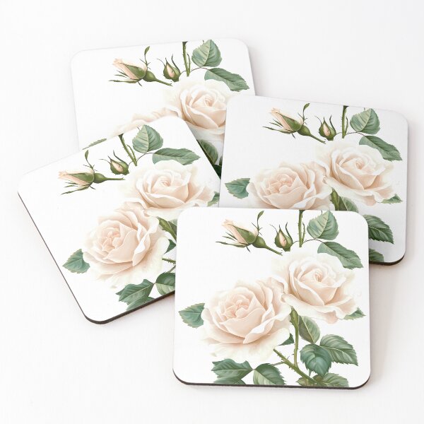 Item preview, Romantic illustration of a pink rose with buds designed and sold by Virginiia89.