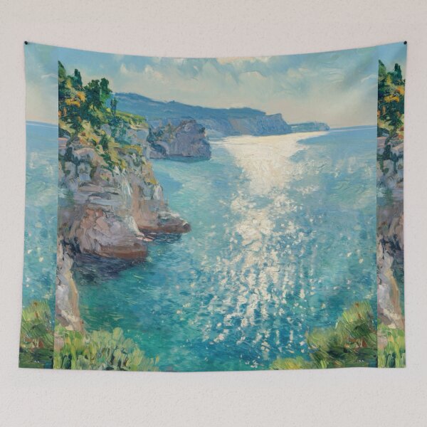 Item preview, Sunlit Cliffs & Azure Waters – Coastal Beauty of Provence, France. Art By Carraann designed and sold by CARRAANN.