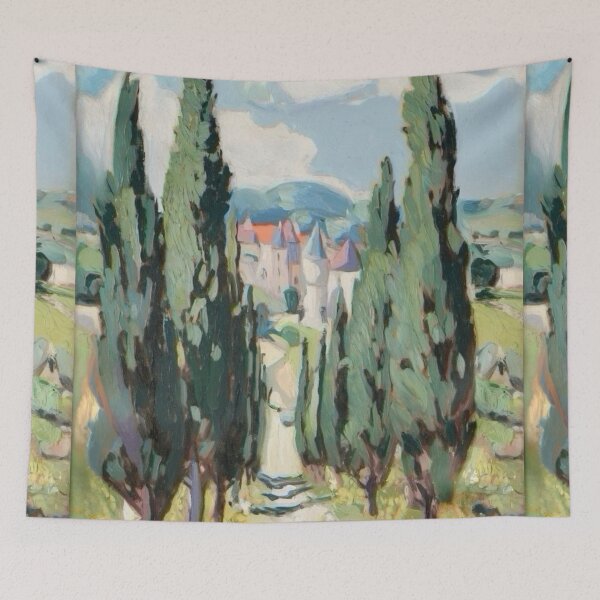 Item preview, Frebcg Château Pathway in Provence –Impressionist Art By Carraann  designed and sold by CARRAANN.