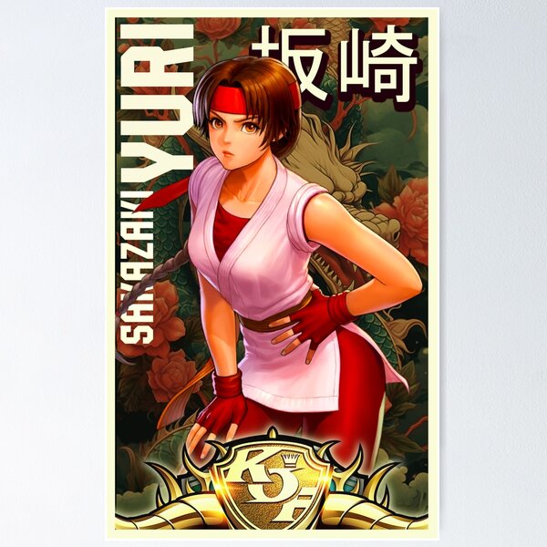 Artikel-Vorschau von Yuri Sakazaki Arcade Retro König der Kämpfer Gaming-Kunst, designt und verkauft von Back2Collage.