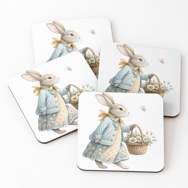 Artikelvorschau, A0667 Meadow Blossom Gathererfloral Hase Clipart, Frühling Clipart, Aquarell Hase, Hase Illustration, Wildblumen Kunst, Natur Clipart, entworfen und verkauft von angieart68.