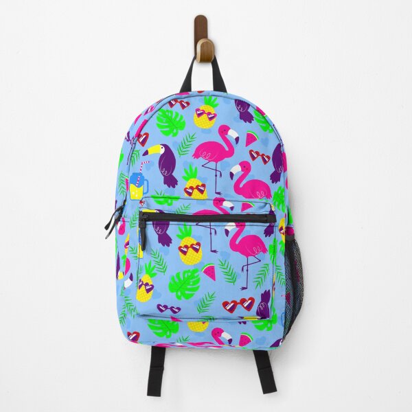 Item preview, tropical flamingo toucan pineapple watermelon heart  designed and sold by Gossip Rag.