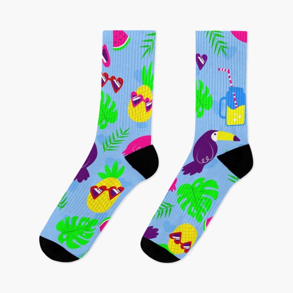 Item preview, tropical flamingo toucan pineapple watermelon heart  designed and sold by Gossip Rag.