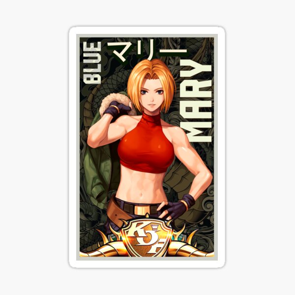 Blue Mary Arcade Retro King of Fighters Gaming Art Sticker