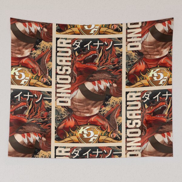 Item preview, Dinosaur Arcade Retro King of Fighters Gaming Art designed and sold by Back2Collage.