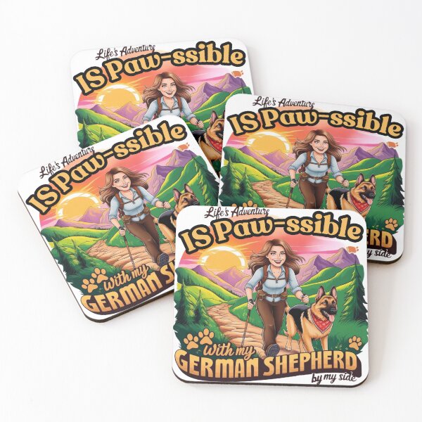 Item preview, Life’s Adventure is Paw-ssible – German Shepherd Hiking Design" designed and sold by bannzy.