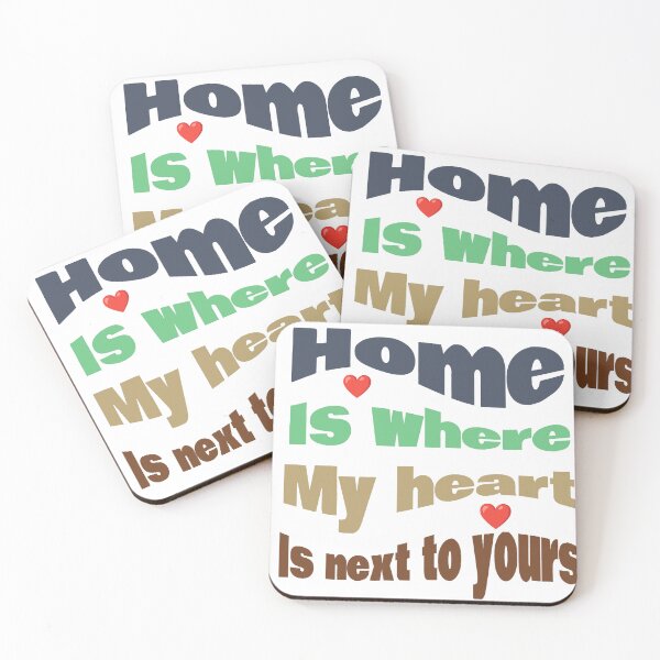 Item preview, Home is where my heart is next to yours valentines Day Gift designed and sold by ArtByMarkDesign.