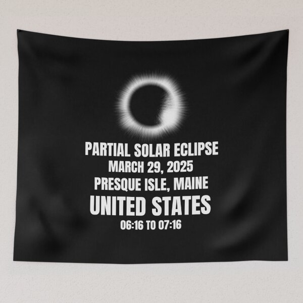 Item preview, Solar Eclipse on March 29,2025 Maine United States designed and sold by 87-Aesthetics.