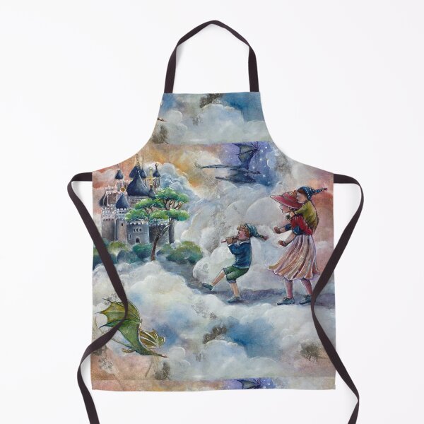 Item preview, Cloud Walkers – Whimsical Watercolor Painting, Fantasy Art by Alessandra Jann-Jordan designed and sold by AJJARTSLLC.