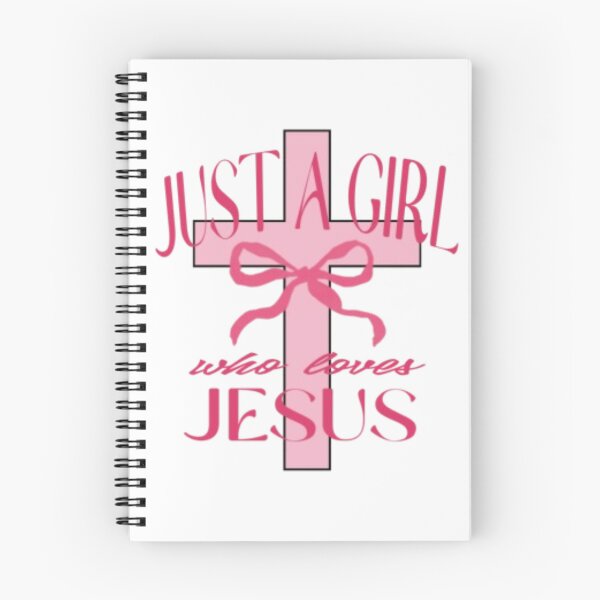 Item preview, Just a Girl Who Loves Jesus Cross - Christian Faith Pink Bow Cross Design designed and sold by ZoeBV.