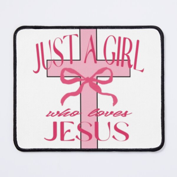 Artikelvorschau, Nur ein Mädchen, das Jesus-Kreuz liebt - Christlicher Glaube Rosa Schleife Kreuz Design entworfen und verkauft von ZoeBV.