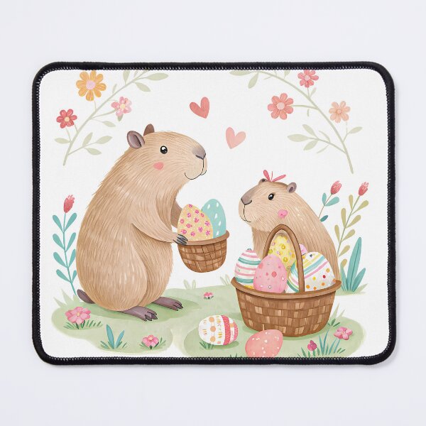 Item preview, A0669 Easter capybara- Adorable Spring Holiday Animal Illustration for Easter Projects designed and sold by angieart68.