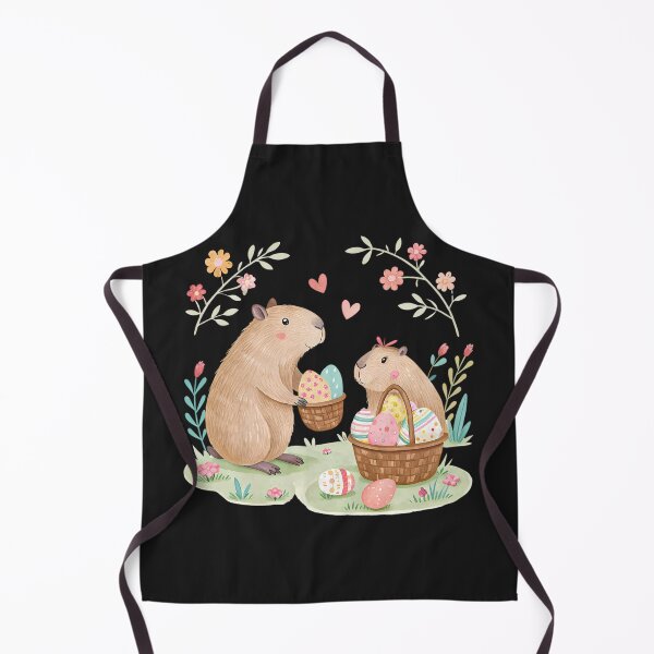 Item preview, A0669 Easter capybara- Adorable Spring Holiday Animal Illustration for Easter Projects designed and sold by angieart68.