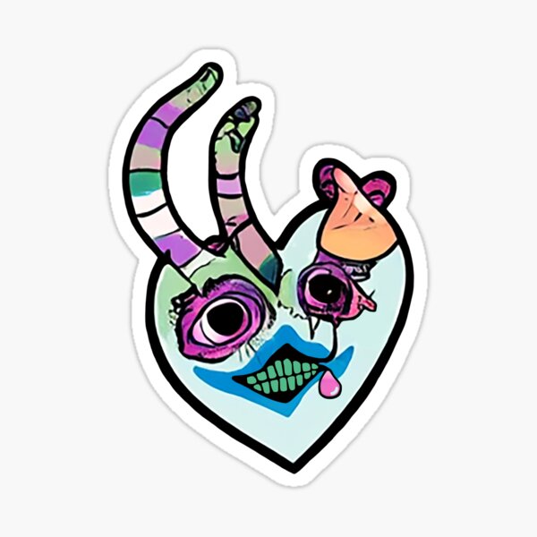 Vista previa del artículo con la obra «Shroom», diseñado y vendido por Smack Dab Stickers.