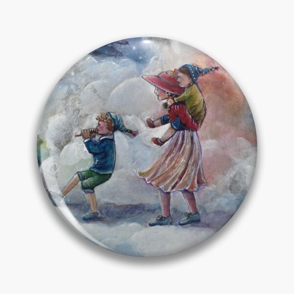 Item preview, Cloud Walkers – Whimsical Watercolor Painting, Fantasy Art by Alessandra Jann-Jordan designed and sold by AJJARTSLLC.