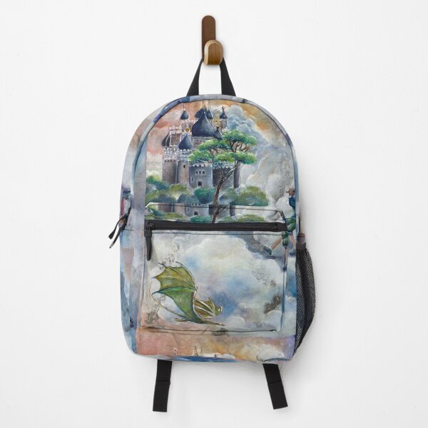 Item preview, Cloud Walkers – Whimsical Watercolor Painting, Fantasy Art by Alessandra Jann-Jordan designed and sold by AJJARTSLLC.