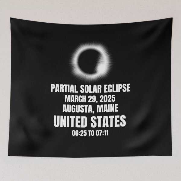 Item preview, Solar Eclipse March 29, 2025 Augusta, Maine, United States designed and sold by 87-Aesthetics.