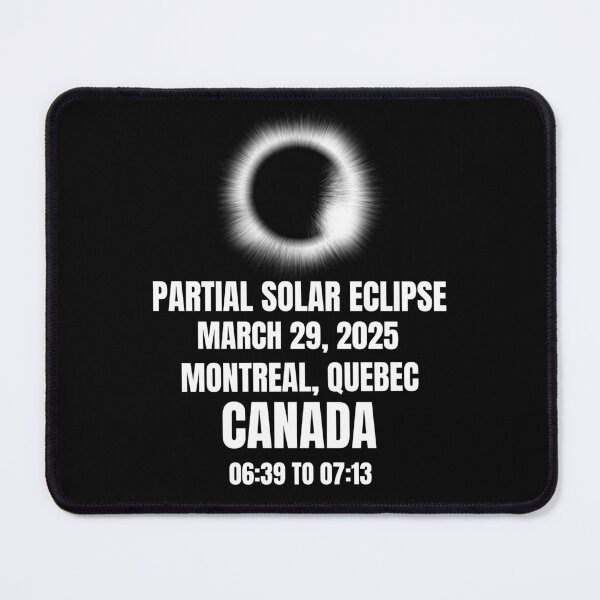Item preview, Eclipse solar del 29 de marzo de 2025, Montreal, Quebec, Canadá designed and sold by 87-Aesthetics.
