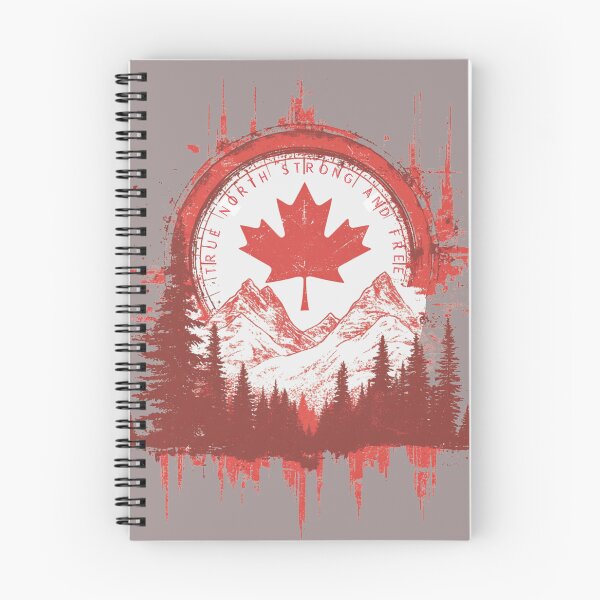 Item preview, True North Strong and Free | Compass + Wilderness (Gray) designed and sold by Print-opia.