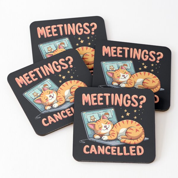 Item preview, Funny Cat Sleeping on Laptop - Meetings Cancelled designed and sold by Taans-Creation.