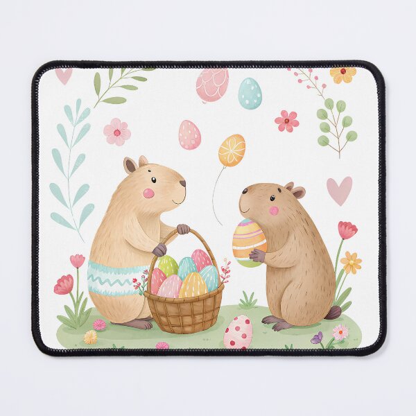 Item preview, A0669 Easter capybara Easter capybara clipart, Easter animal clipart, spring holiday illustration, cute capybara art, festive Easter designed and sold by angieart68.