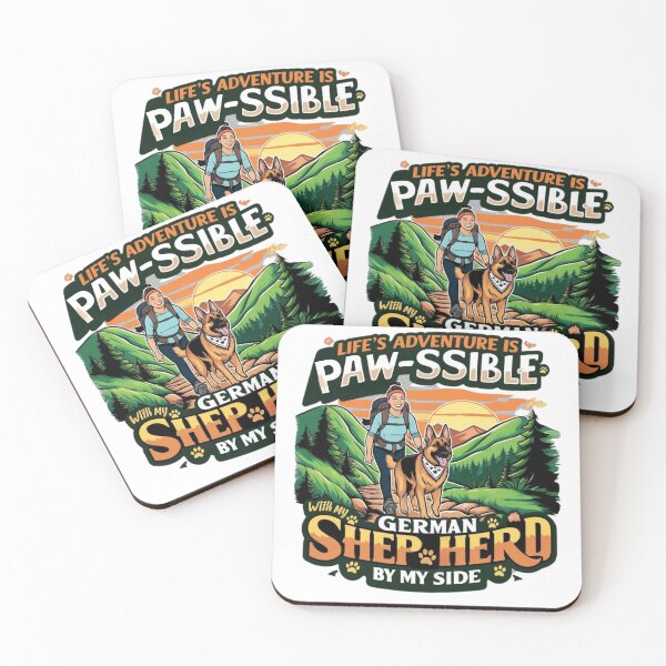 Item preview, Life’s Adventure is Paw-sible – German Shepherd Hiking Design designed and sold by bannzy.