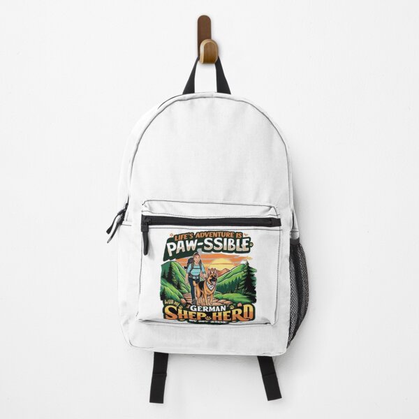 Item preview, Life’s Adventure is Paw-sible – German Shepherd Hiking Design designed and sold by bannzy.