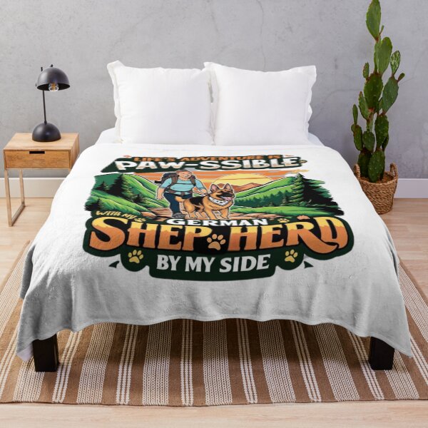 Item preview, Life’s Adventure is Paw-sible – German Shepherd Hiking Design designed and sold by bannzy.