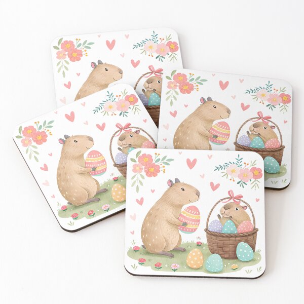 Item preview, A0669 Easter capybara capybara clipart, Easter animal clipart, spring holiday illustration, cute capybara art, festive Easter designed and sold by angieart68.